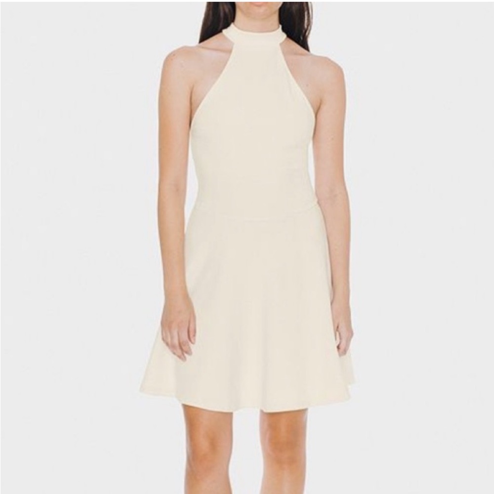 American Apparel Skater Dress Small Cream